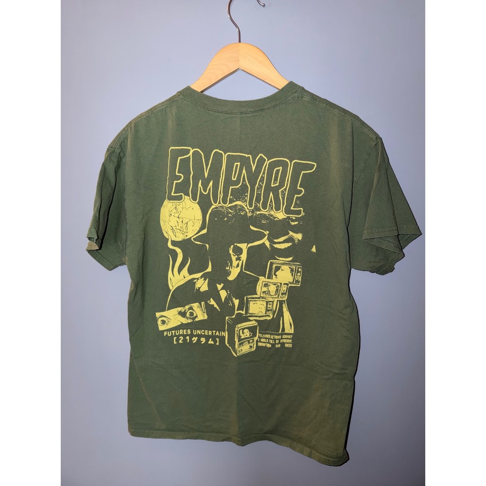 Empyre Large Forest Green Futures Uncertain Skull‎ Graphic T-Shirt Skater Tee